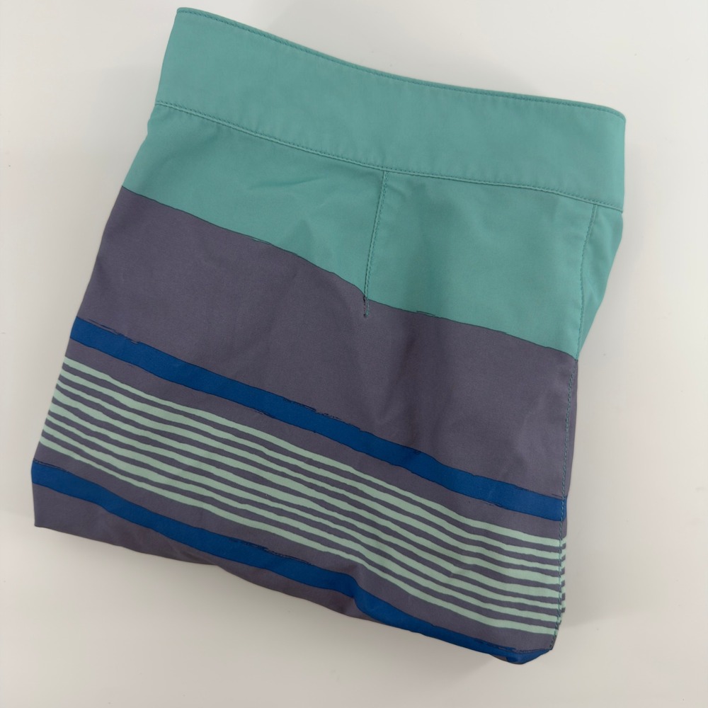 Vineyard Vines Mens Blue Striped Board Shorts Swim Trunks Size 34